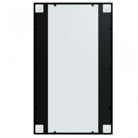 Vidaxl Espejo De Pared Metal Negro 100x60 Cm