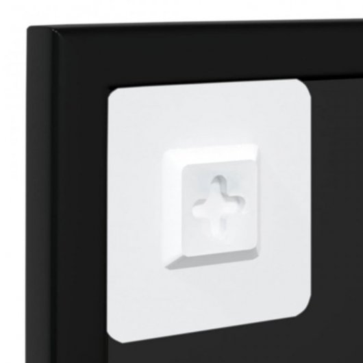Vidaxl Espejo De Pared Metal Negro 100x60 Cm
