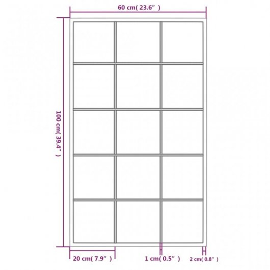 Vidaxl Espejo De Pared Metal Negro 100x60 Cm