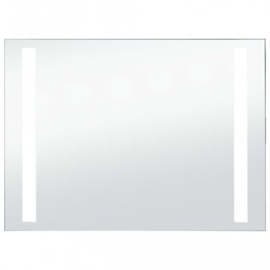 Vidaxl Espejo De Pared De Baño Con Led 100x60 Cm Plata Plata-100x60