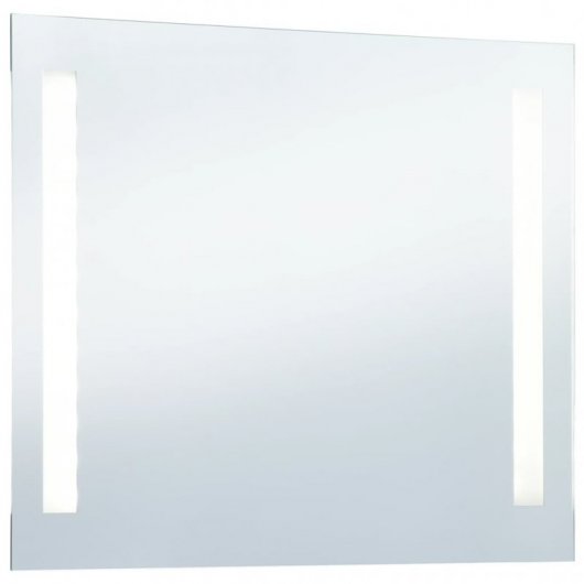 Vidaxl Espejo De Pared De Baño Con Led 100x60 Cm Plata Plata-100x60