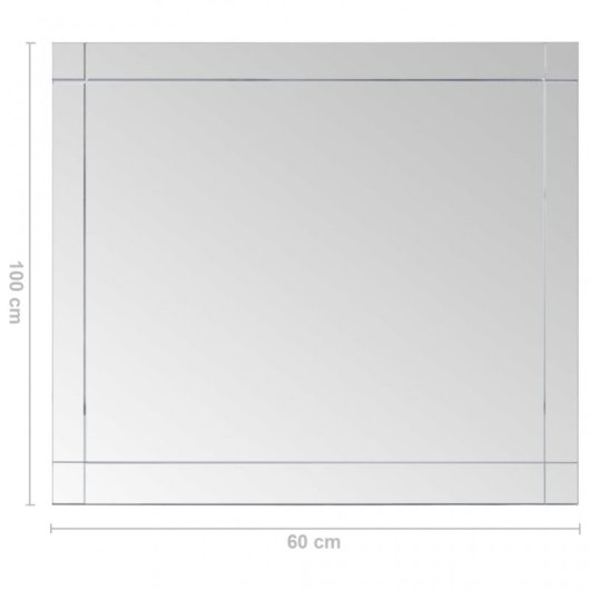 Vidaxl Espejo De Pared Vidrio 100x60 Cm