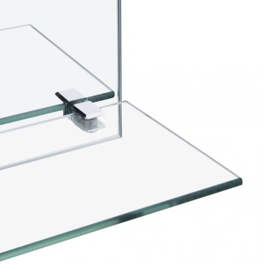 Vidaxl Espejo De Pared Con Estante De Vidrio Templado 30x50 Cm