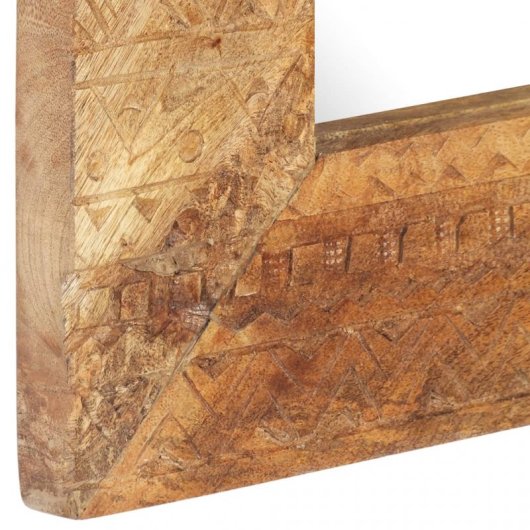 Vidaxl Espejo Tallado A Mano Madera Maciza De Mango 110x50x11 Cm