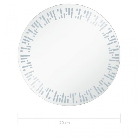 Vidaxl Espejo De Baño Con Led 70 Cm Plata Plata-70x70