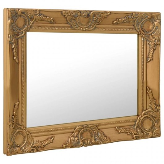 Vidaxl Espejo De Pared Estilo Barroco Dorado 50x40 Cm