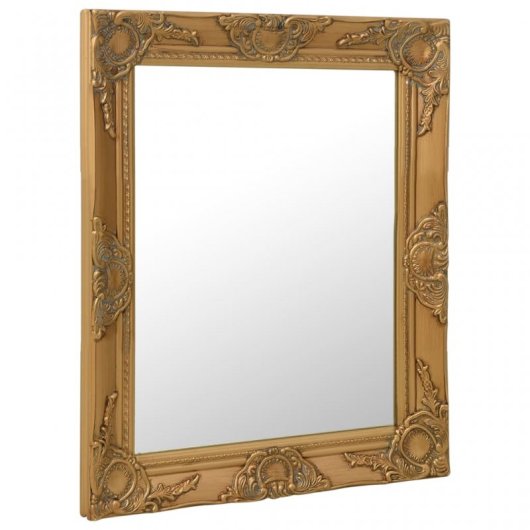 Vidaxl Espejo De Pared Estilo Barroco Dorado 50x60 Cm Dorado Dorado-50x60