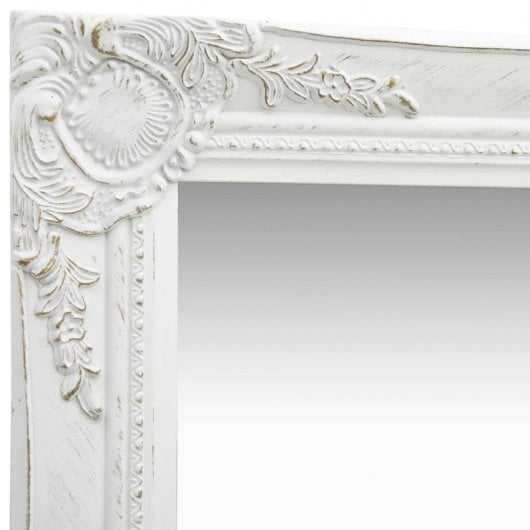 Vidaxl Espejo De Pared Estilo Barroco Blanco 40x40 Cm
