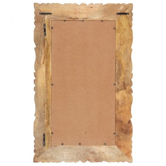 Vidaxl Espejo De Madera Maciza De Mango 80x50 Cm