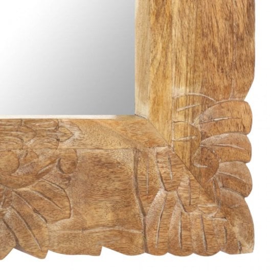 Vidaxl Espejo De Madera Maciza De Mango 80x50 Cm