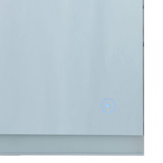 Vidaxl Espejo De Pared Para Baño Con Led Y Sensor Táctil 80x60 Cm Plata Plata-80x60