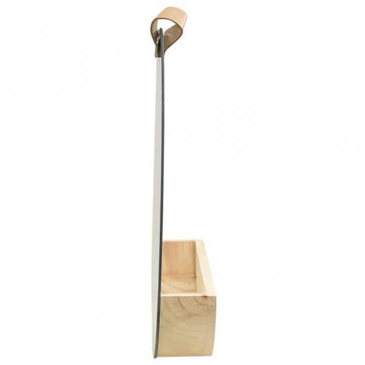 Vidaxl Espejo De Pared De Madera Maciza De Pino 35 Cm
