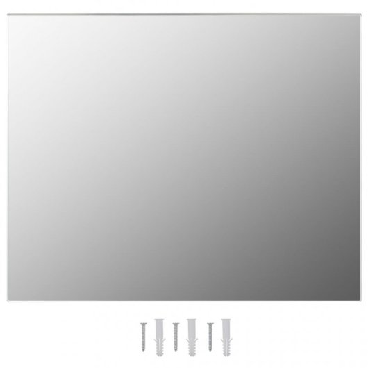 Vidaxl Espejo De Pared Sin Marco Con Luces Led Rectangular De Vidrio