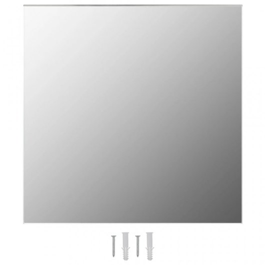 Vidaxl Espejo De Pared Con Luces Led Cuadrado De Vidrio Plata Plata-60x60