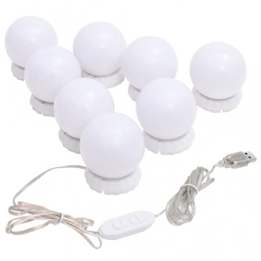 Vidaxl Espejo De Pared Con Luces Led Cuadrado De Vidrio Plata Plata-60x60