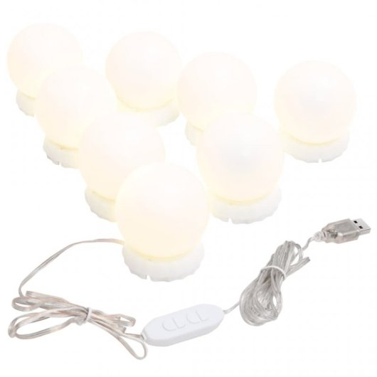 Vidaxl Espejo De Pared Con Luces Led Cuadrado De Vidrio Plata Plata-60x60