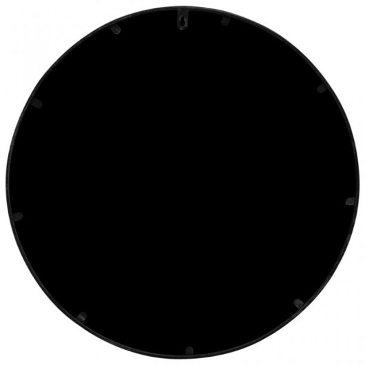 Vidaxl Espejo De Hierro Redondo Negro Para Uso Interior 60x3 Cm