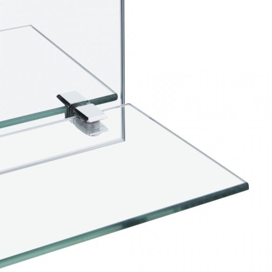 Vidaxl Espejo De Pared Con Estante De Vidrio Templado 50x50 Cm