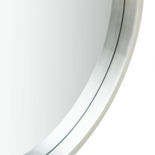 Vidaxl Espejo De Pared Con Correa Plateado 60 Cm