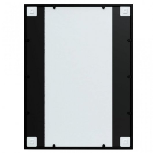 Vidaxl Espejo De Pared Metal Negro 80x60 Cm