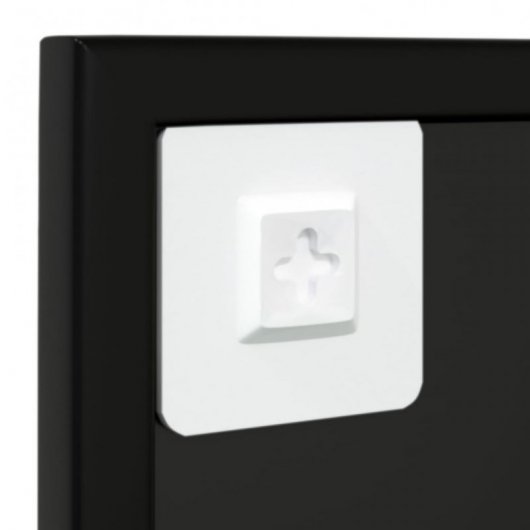 Vidaxl Espejo De Pared Metal Negro 80x60 Cm
