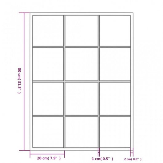 Vidaxl Espejo De Pared Metal Negro 80x60 Cm