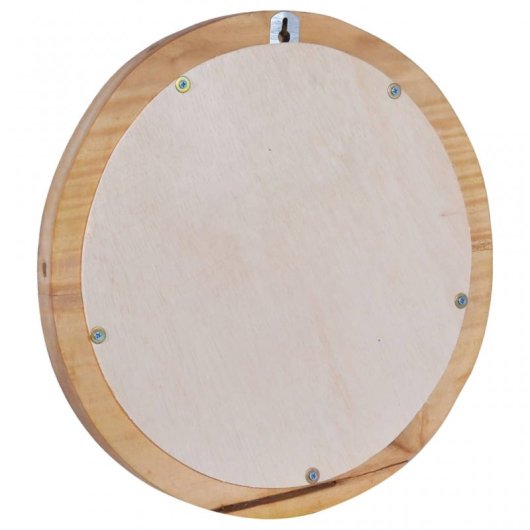 Vidaxl Espejo De Pared Redondo Teca 40 Cm Marrón Marrón-40x40