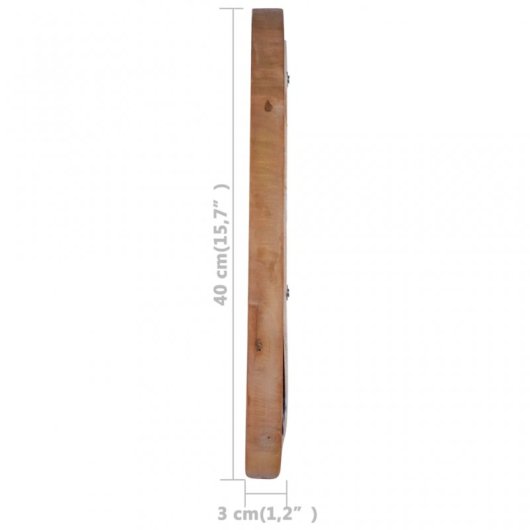 Vidaxl Espejo De Pared Redondo Teca 40 Cm Marrón Marrón-40x40