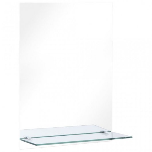 Vidaxl Espejo De Pared Con Estante De Vidrio Templado 40x60 Cm