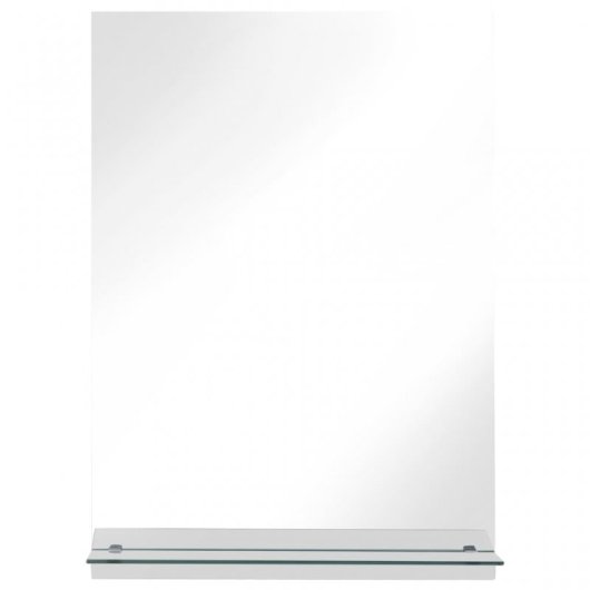 Vidaxl Espejo De Pared Con Estante De Vidrio Templado 40x60 Cm