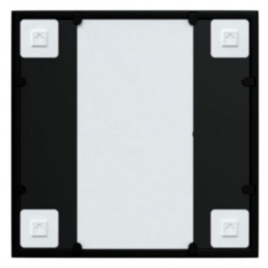 Vidaxl Espejo De Pared Metal Negro 40x40 Cm