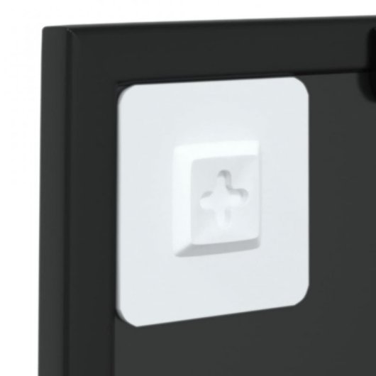 Vidaxl Espejo De Pared Metal Negro 40x40 Cm