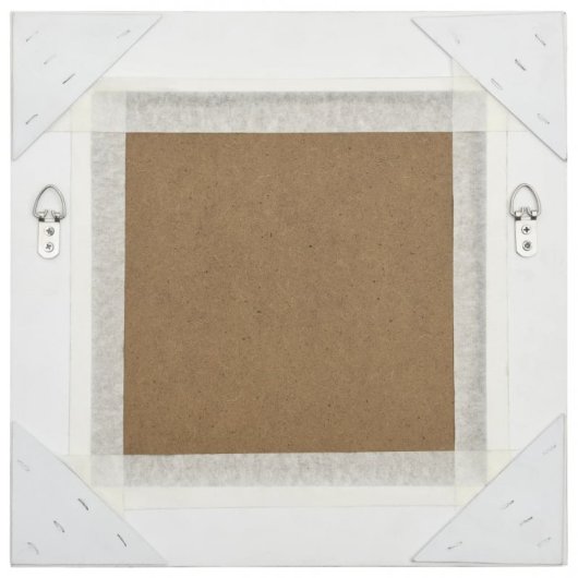 Vidaxl Espejo De Pared Estilo Barroco Plateado 40x40 Cm