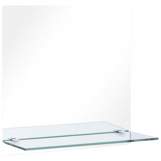 Vidaxl Espejo De Pared Con Estante De Vidrio Templado 30x30 Cm