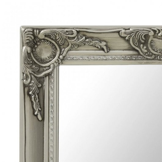 Vidaxl Espejo De Pared Estilo Barroco Plateado 50x60 Cm