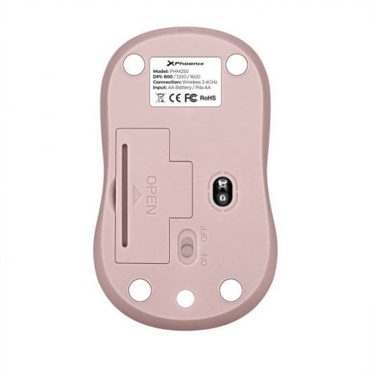 Phoenix M250 Rato Sem Fios 1600 DPI Rosa
