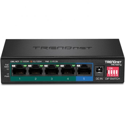 Trendnet TPE-TG51g Switch 1 Porta RJ-45 Gigabit + 4 Portas RJ-45 Gigabit PoE+ 60W