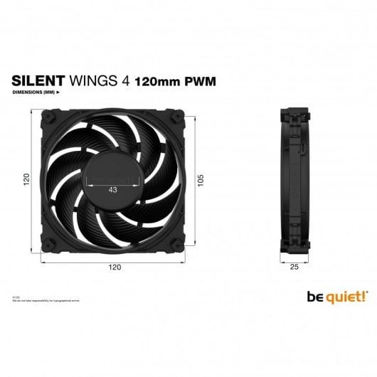 Be Quiet! Silent Wings 4 PWM Ventoinha 120mm Preta