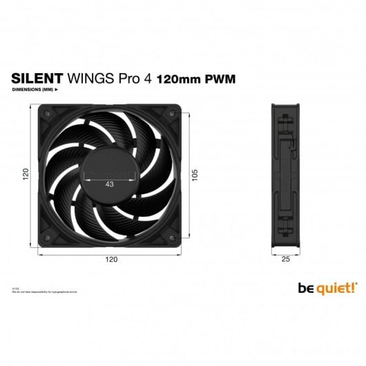 Be Quiet ! Silent Wings Pro 4 Ventilador Suplementario 120mm Negro