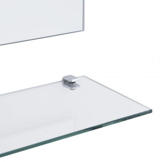 Vidaxl Espejo De Pared Con 5 Estantes Plateado 80x60 Cm