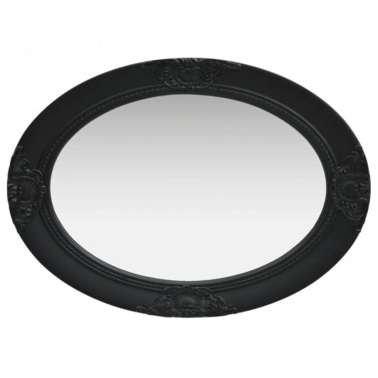 Vidaxl Espejo De Pared Estilo Barroco Negro 50x70 Cm