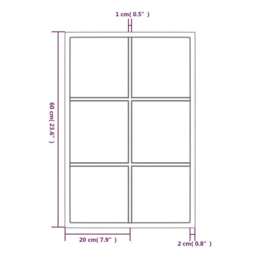 Vidaxl Espejo De Pared Metal Negro 60x40 Cm
