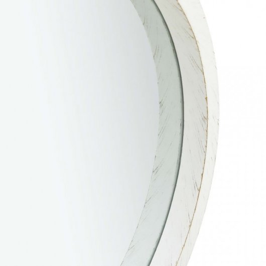 Vidaxl Espejo De Pared Con Correa Blanco 50 Cm