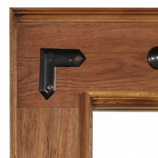Vidaxl Espejo De Madera Maciza De Acacia 50x80 Cm