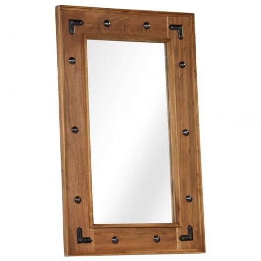 Vidaxl Espejo De Madera Maciza De Acacia 50x80 Cm