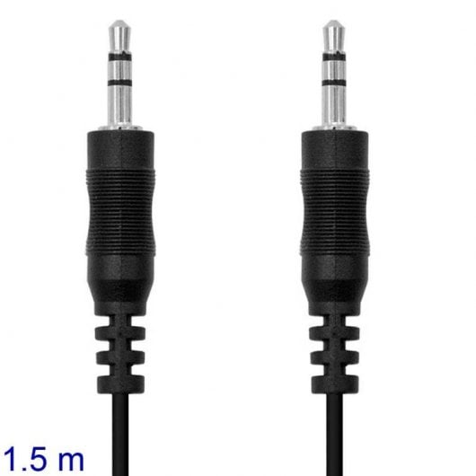 OcioDual Nanocable Jack 3,5 mm Stecker/Stecker 1,5 m Schwarz