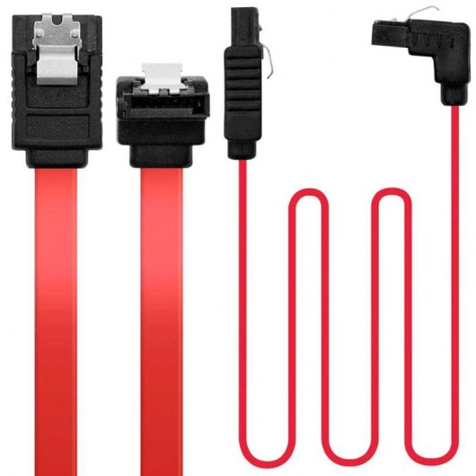 Nanocable Cable SATA Acodado con Anclajes Macho/Macho 0.5m Rojo