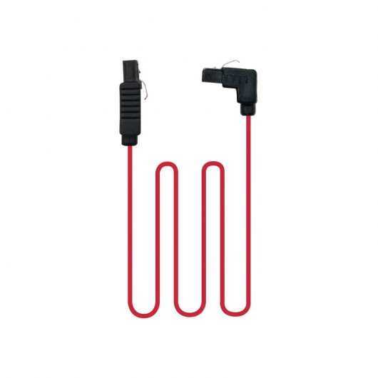 Cavo SATA angolato Nanocable con ancoraggi maschio/maschio 0,5 m Rosso