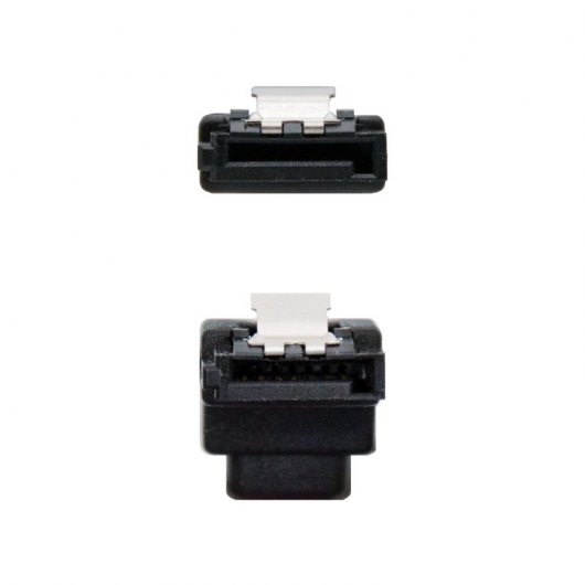 Nanocable Cable SATA Acodado con Anclajes Macho/Macho 0.5m Rojo
