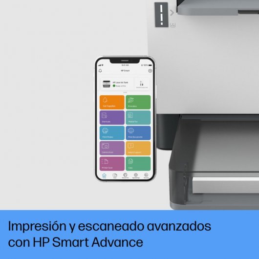 HP LaserJet Imprimante Tank 1504w, Noir et blanc, Imprimante pour Entreprises, Imprimer, Format compact; Éco-énergétique; Wi-Fi double fréquence